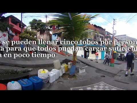 Sin agua en Barrio PĂritu. Petare, Caracas