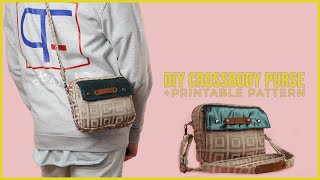 DIY Crossbody Travel Bag Purse Wallet + PRINTABLE SEWING PATTERN (EASY SEWING PROJECT)