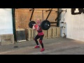 Clean pull + power clean + clean at 80kg by Julie Abildgaard