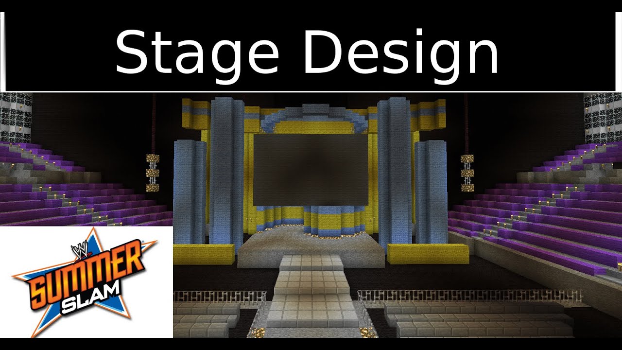 wwe summerslam 2014 minecraft stage design youtube chicago sign designs