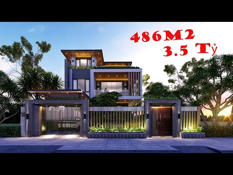 Nhà Biệt Thự Hiện Đại 3 Tầng 486m2 3.5 Tỷ