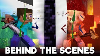 Player Vs Piglin: Behind The Scenes - Alex And Steve Life (Minecraft Animation)