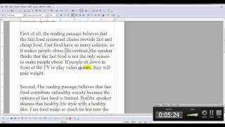 Online Toefl Course Comments To Lc Feedback On Integrated Writing Practice Test 8