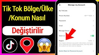 Tik Tok Bölge/Ülke/Konum Nasıl Değiştirilir | TikTok'ta Ülke Değiştirme (2023)