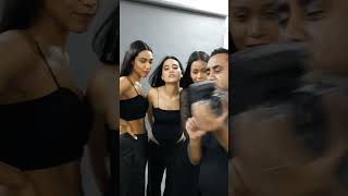 Models Photoshoot Together In A Group