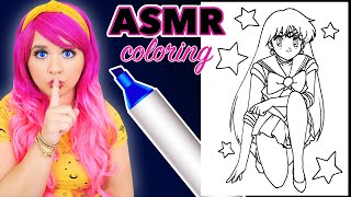Asmr Coloring For Relaxation And Stress-Relief Sailor Mars Calming And Soothing Asmr Sounds
