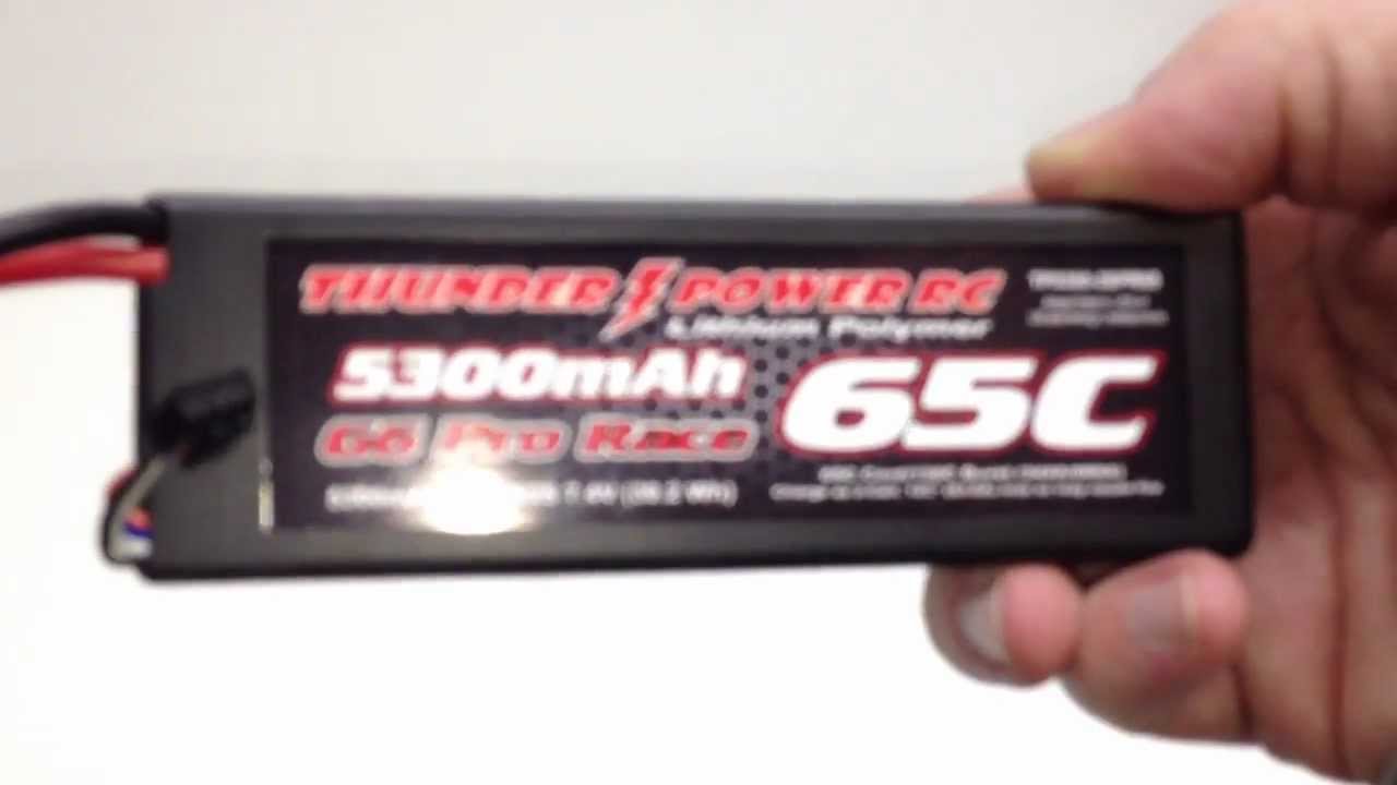 The RCNetwork - ThunderPower 5300mah 65C Lipo Battery - YouTube
