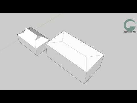 Sketchup 2019 _ Hướng dẫn dùng lệnh M P để vẽ mái chéo (video phụ trợ buổi 02)