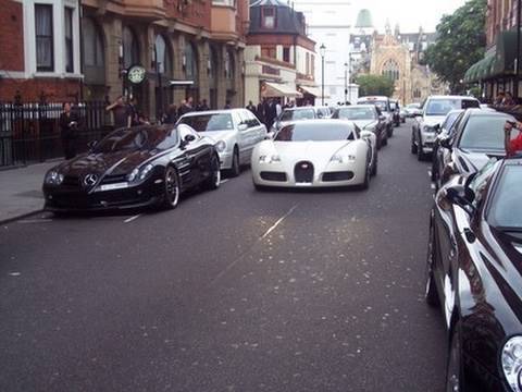 famous pink superleggera in the background and a nice white f430 spider