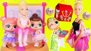 Unicorn Family L.O.L. Surprise Dolls Babies visit Barbie Ballet Playset Pet Prank + GOLD BALL! Unicorn Family L.O.L. Surprise Dolls Babies visit Barbie Ballet Playset Pet Prank + GOLD BALL!