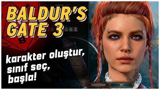 Baldurs Gate 3 - Bölüm 01 - Karakter Oluştur, Sınıf Seç, Maceraya Başla