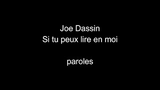 Watch Joe Dassin Si Tu Peux Lire En Moi video