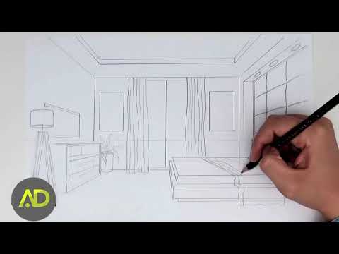 Vẽ tay phối cảnh phòng ngủ