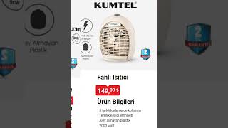Kumtel Fan Isıtıcı Ve Çift Yönlü Şömine Isıtıcı 11 Şubat A Günü Geliyor.
