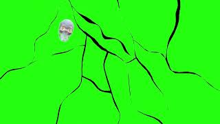 Skull Bones Spooky Green Screen Video
