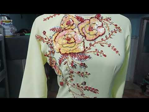 kết cườm áo dài