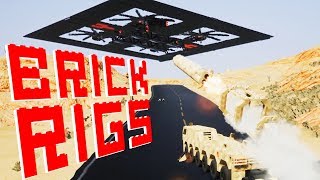 Nuking A Giant Flying Airship And Destroying Vehicles - Brick Rigs Gameplay Brick Rigs Multiplayer