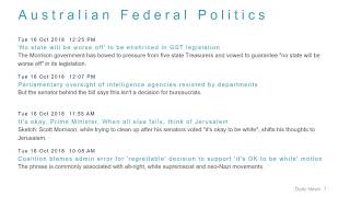 Political News Headlines for 16 Oct 2018 - 1 PM Edition