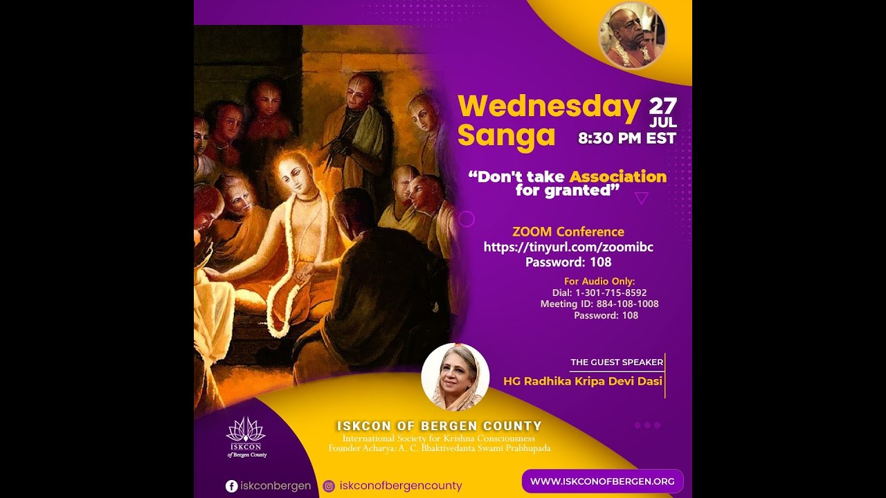 Don't Take Association for Granted - By Radhika Kripa Devi Dasi