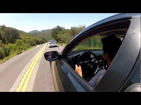 Infiniti G20 VW R32 Mazda RX8 cruising through Ortega Highway