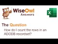 Wise Owl Answers - How do I count the rows in an ADODB recordset?