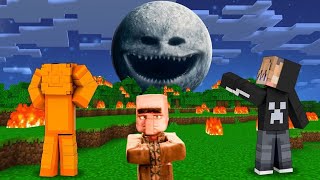 Feri Chiko Dan Kezri Melihat Penampakan Bulan Bermuka Horor Di Minecraft