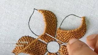Hand Embroidery,Super Cute Fluffy Sch ,Trellish And Wer Dchain Sch Design Needle Art P2