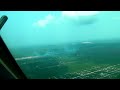 A320 Landing in Cancun cockpit view/ A320 aterrizaje en Cancun vista de cabina