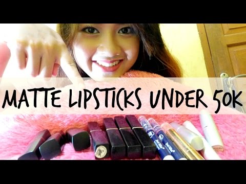 VIDEO : review & swatch matte lipsticks under 50k (ft. wardah, purbasari, just miss, maybelline) lokal murah - halooo semuanya, kali ini aku berkesempatan buat reviewhalooo semuanya, kali ini aku berkesempatan buat reviewlipstick matte mu ...