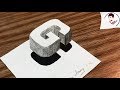 Vẽ 3D Siêu Ảo !!! Vẽ chữ G 3D BAY TRÊN MẶT GIẤY