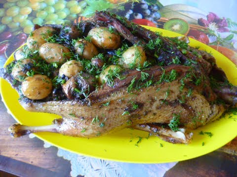 242Рецепт фаршированной утки картофелем и грибами