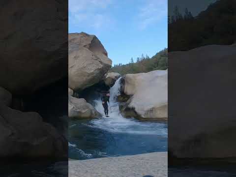 Gainer over a waterfall