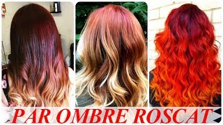 Modele de coafuri ombre pe par roscat