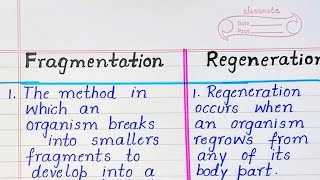 Difference Between Fragmentation And Regeneration