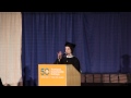 Dr. Preston Pulliams, Portland Community College (PCC) District President introduces Sylvia Gray, History Faculty - Sylvania Campus, who gives PCC's 50th Anniversary Commencement Address to the graduating class on June 15, 2012. She was good competition for Michelle Obama's address at another nearby school.