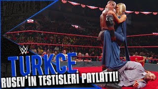 WWE RAW Türkçe Çeviri | Rusev'in Testislerini PATLATTI, Üstünde Lana'yı Hoplattı
