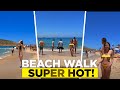 ☀️ Super HOT! Cala Comte, IBIZA 🇪🇸 Beach Walk 🏖️ 4K Ultra HD | BEACH WALKING TOUR