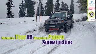 Mahindra Thar | Mitsubishi Pajero | Snow incline | Snow Drive | Kashmir Off Road