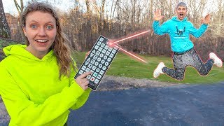 Ultimate Sis Vs Bro PAUSE CHALLENGE!! (I Control Stephen Sharer’s Life for a Day with Giant Remote)