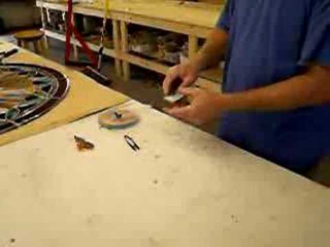 Stained Glass Copper Foiling- Hand foiler Using a hand foiler for 