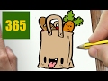 COMMENT DESSINER SAC À PROVISIONS KAWAII ÉTAPE PAR ÉTAPE – Dessins kawaii facile