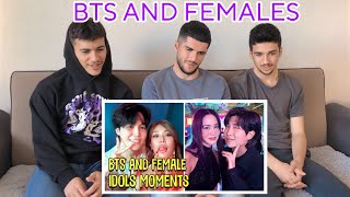 Fnf Reacting To Bts And Female Idols Moments Bts Family Reaction