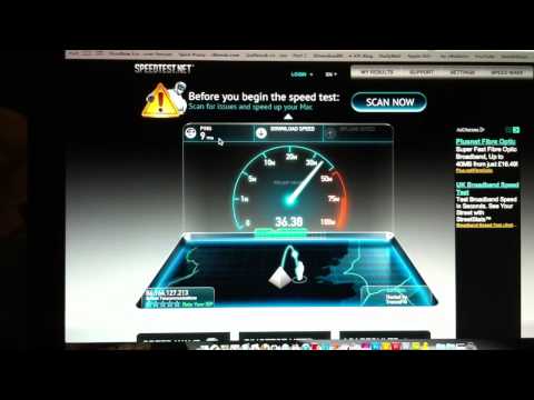 fibre optic download speed test