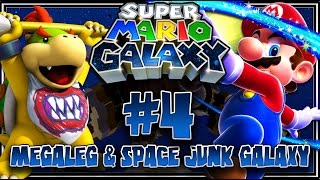 Super Mario Galaxy (1080p 60FPS 100%) - Part 4: Megaleg Boss & Space Junk Galaxy