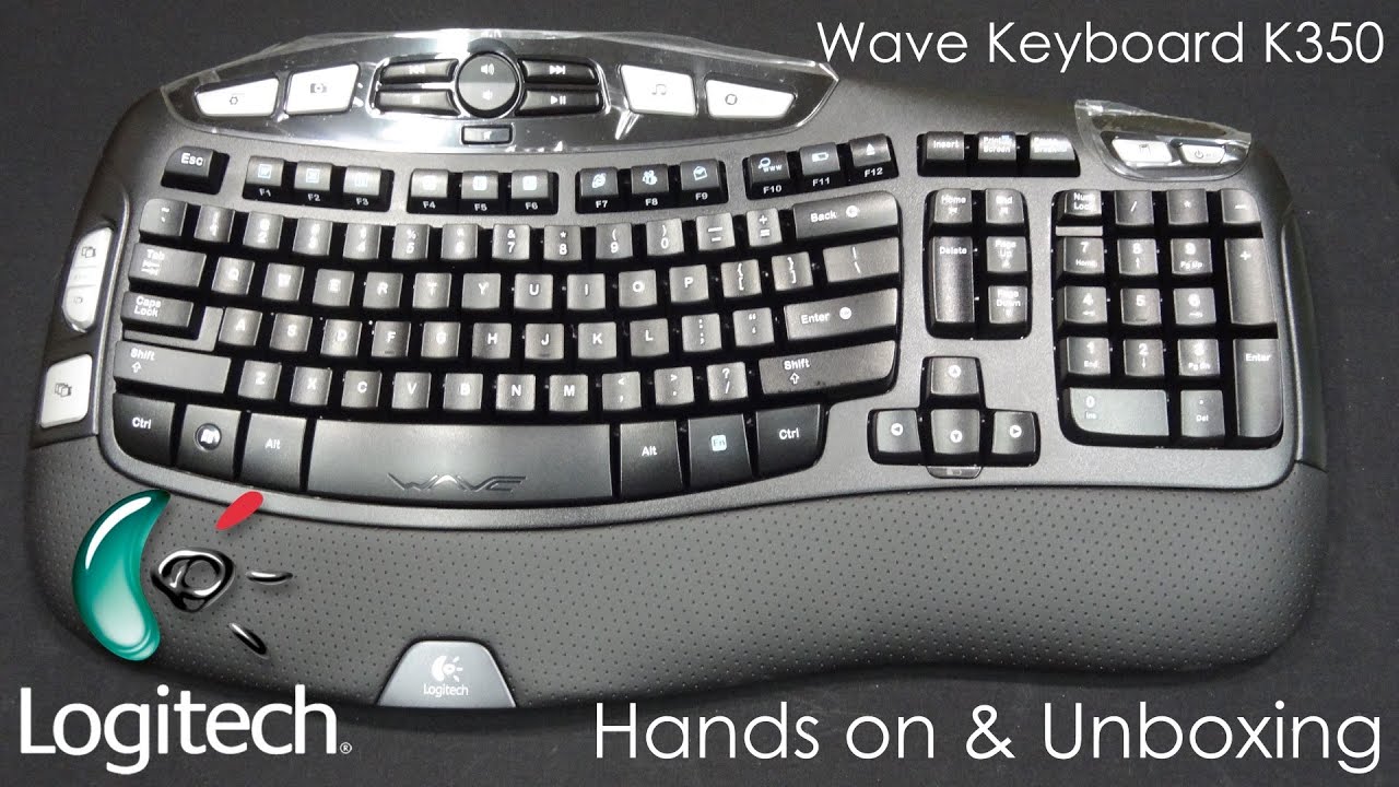 Logitech WAVE Wireless (K350) Keyboard - Hands On Review, Unboxing