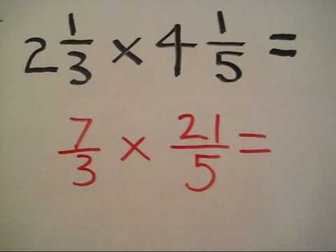 Multiplying mixed numbers