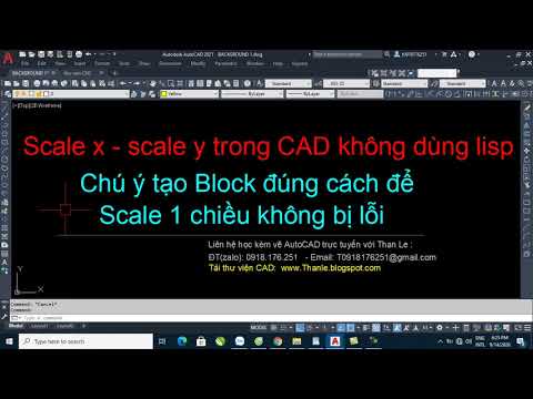 Cách tạo Block để Scale 1 chiều trong AutoCAD - Scale X, Scale Y trong CAD