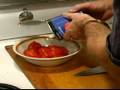 Shrimp & Scallop Seafood Pasta Recipe : Chopping Tomato for Shrimp & Scallop Seafood Pasta