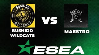 Live Bushido Wildcats Vs Maestro Esea Advanced Europe