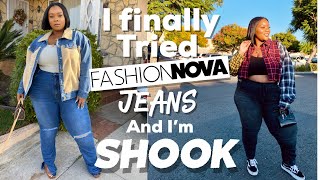 I Finally Tried On Fashion Nova Curve Jeans Plus Sizecurve Try On Haul Size 22